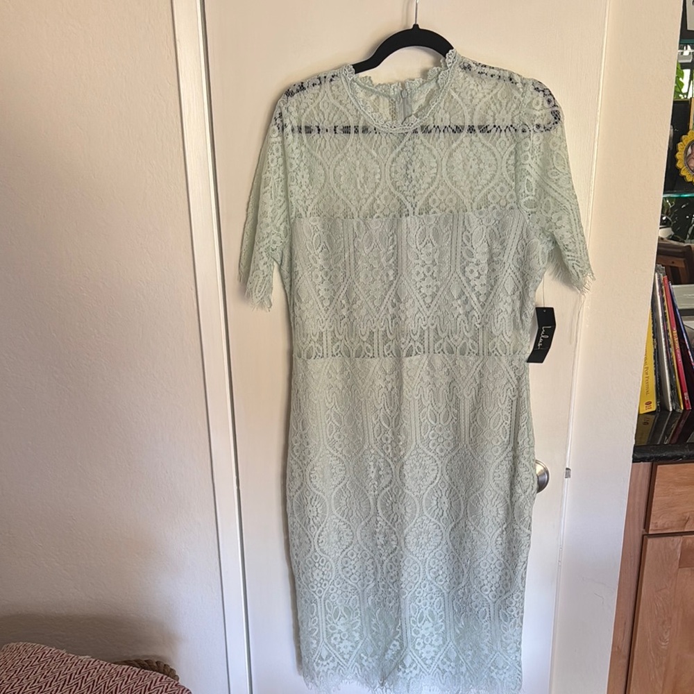 Lulu's mint lace Midi Dress NWT XL